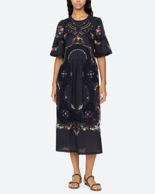 EDWINA S/S EMBROIDERED DRESS