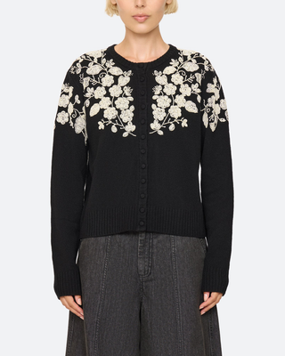 SHILOH EMBROIDERED L/SLV CARDIGAN