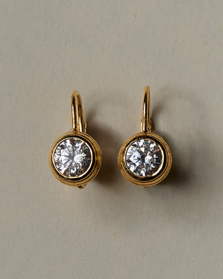 BEZEL DROP EARRINGS