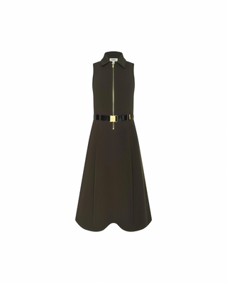L'AGENCE Kylo Shirt Dress In Dark Brown L'AGENCE Kylo Shirt Dress In Dark Brown