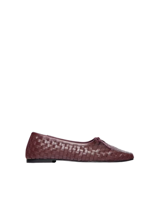 JADA SQUARE TOE WOVEN FLAT