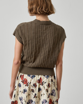 NOVELTY STITCH WEDGE SWEATER