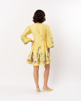 CITRINE EATEN BY FLOWER DRESS
