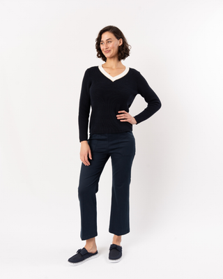 SEQUIN V-NECK SWEATER