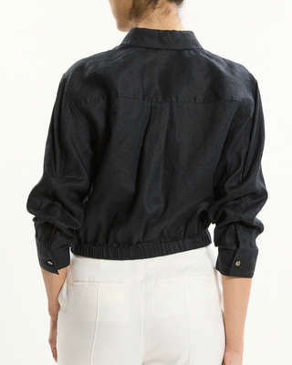 FIXED SLV CROP SHIRT