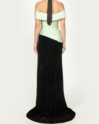 LAUDRIE VELVET MAXI SKIRT