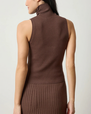 RIB TURTLENECK SHELL SWEATER