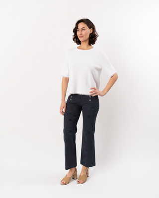 BUTTON FRONT POLKA DOT PANT