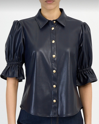 LITE VEGAN LEATHER FIONA TOP