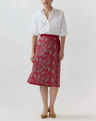 QUILTED ADLEY WRAP SKIRT