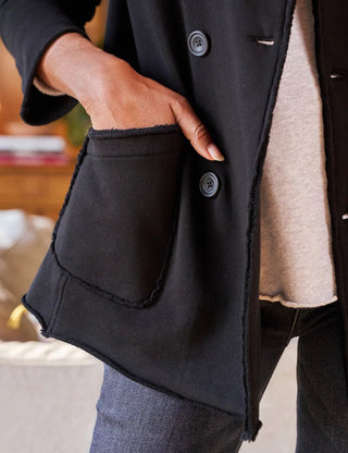 BELFAST ENGLISH PEACOAT BLACK - FEBE Clothing