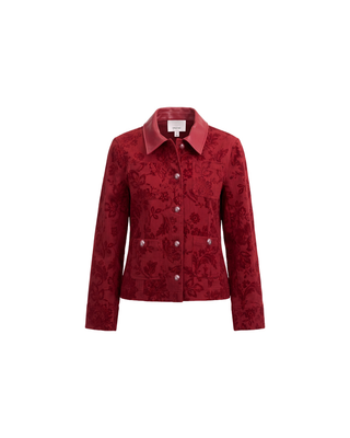 PAISLEY FLOCKED DALTON JEAN JACKET