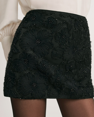 OLENNA EMBELLISHED MINI SKIRT