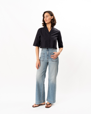 CROPPED POPLIN SHIRT