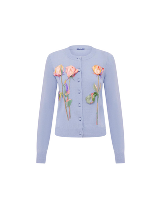 CLAIRE EMBROIDERED KNIT CARDIGAN