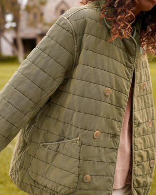 QUILTED BELFAST PEACOAT