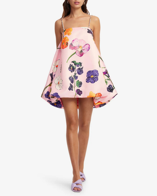 PATSY EMBELLISHED PUFF MINI DRESS