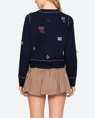 CLAIRA EMBROIDERED KNIT CARDIGAN
