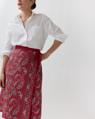 QUILTED ADLEY WRAP SKIRT