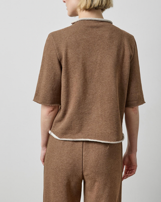 ROLL NECK SHORT SLEEVE SWEATSHIRT