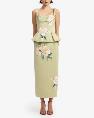 QUINN EMBROIDERED MIDI SKIRT