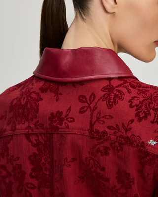 PAISLEY FLOCKED DALTON JEAN JACKET