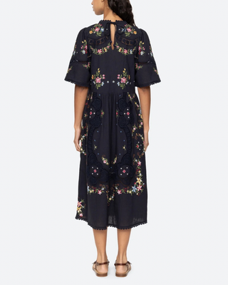 EDWINA S/S EMBROIDERED DRESS