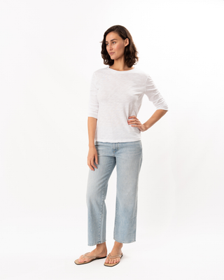 3/4 RUCHED SLV TEE
