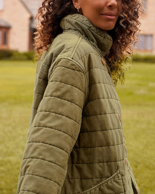 QUILTED BELFAST PEACOAT