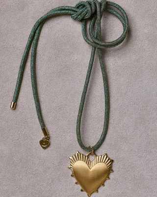 GREEN LUREX NECKLACE CORD