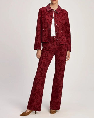 PAISLEY FLOCKED STEVIE JEANS