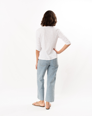 3/4 RUCHED SLV TEE