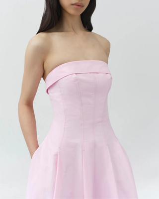 AVRIL COTTON BUSTIER DRESS