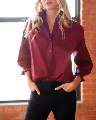 FIONA RUFFLE NECK SHIRT