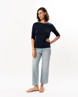 3/4 RUCHED SLV TEE