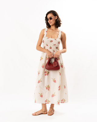 KAY STRAWBERRY DOT DRESS