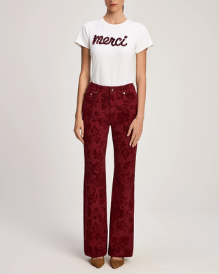 PAISLEY FLOCKED STEVIE JEANS
