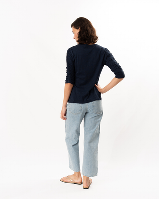 3/4 RUCHED SLV TEE