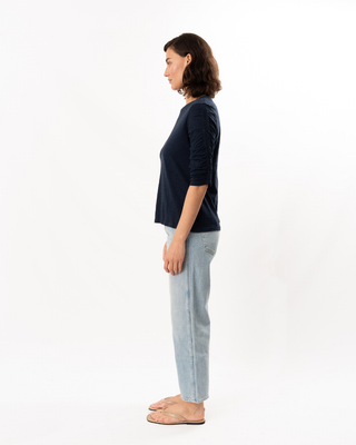 3/4 RUCHED SLV TEE