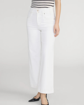 SEAMED WIDE LEG TROUSER CROP