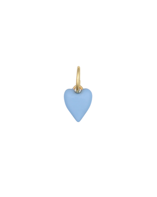 BLUE ENAMEL HEART CHARM