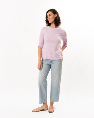 3/4 RUCHED SLV TEE