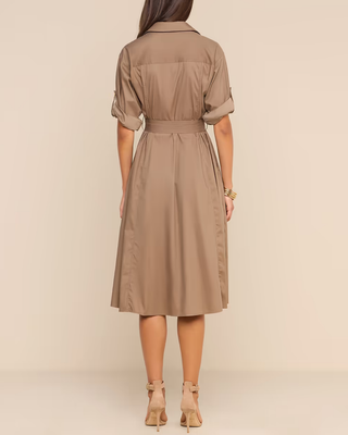 CALLEN MIDI SHIRT DRESS