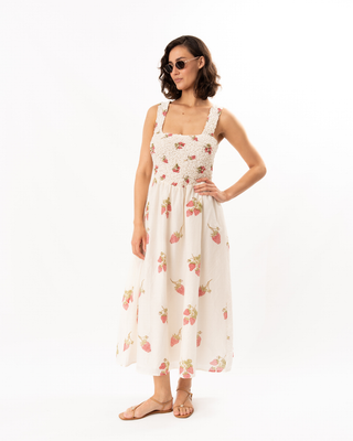 KAY STRAWBERRY DOT DRESS