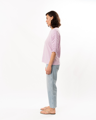 3/4 RUCHED SLV TEE