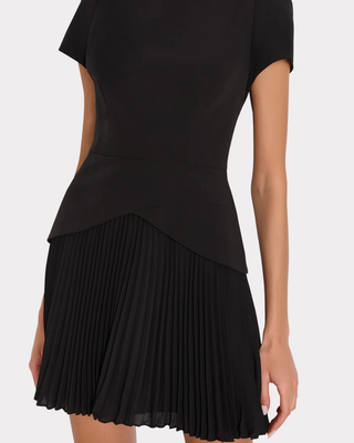 HADDY PLEATED SHORT SLEEVE MINI DRESS