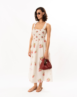 KAY STRAWBERRY DOT DRESS