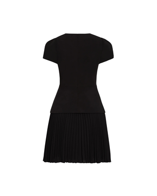 HADDY PLEATED SHORT SLEEVE MINI DRESS