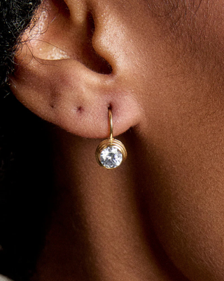 BEZEL DROP EARRINGS