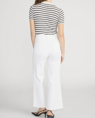 SEAMED WIDE LEG TROUSER CROP